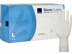Abena Latexhandsker u/pudder pk/100 Large - Hvid
